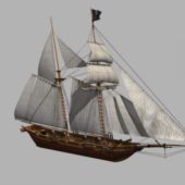 Medieval Schooner Sailor Ship