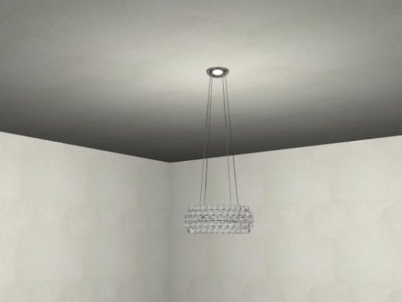 Room With Glass Ceiling Lamp