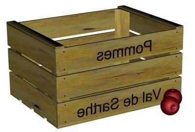 Wood Crate Box With Label