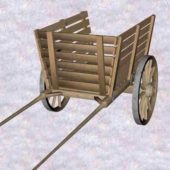 Old Wooden Cart Iron Wheels