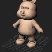 Little Pig Cartoon Character