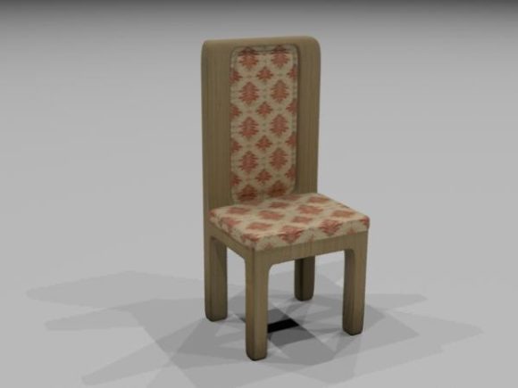 Vintage Wood Chair With Pattern