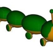 Train Toy Caterpillar Shape