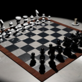 Chess Game Black White Classic