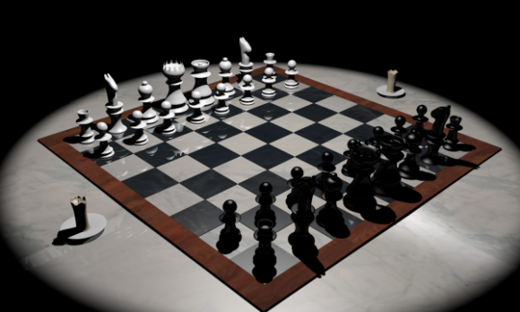 Chess Game Black White Classic
