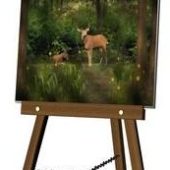 Artist Easel With Oil Painting