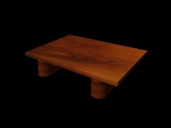 Low Coffee Table Red Wood
