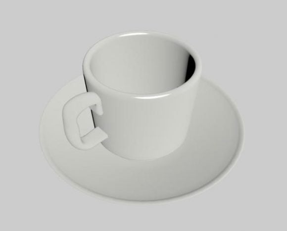 White Porcelain Coffee Cup