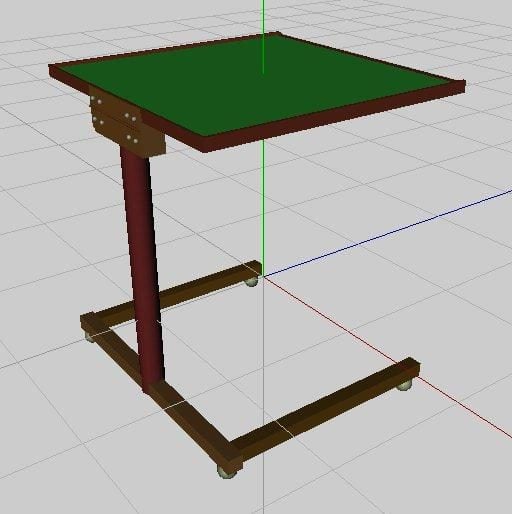 Cantilever Computer Table Iron Frame