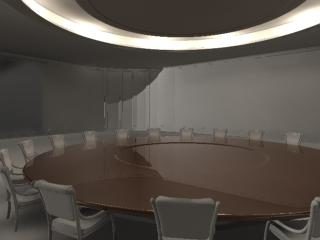 Modern Conference Room With Round Ceiling