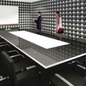 Conference Table Black Marble