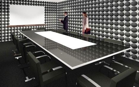 Conference Table Black Marble