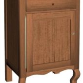 Country Antique Wood Side Cabinet