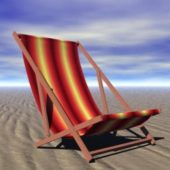 Deck Chair On Beach