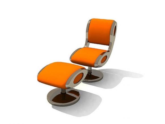 Modern Relax Chair With Ottoman