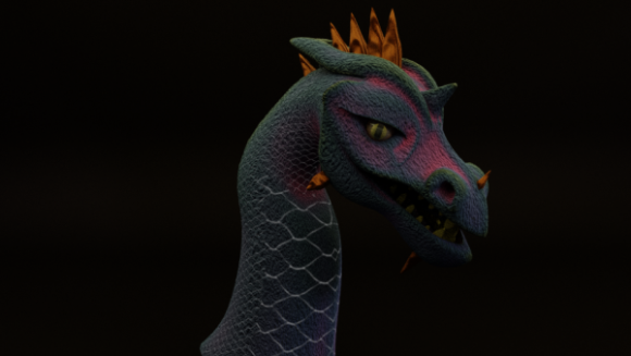 Dragon Creature Head Character