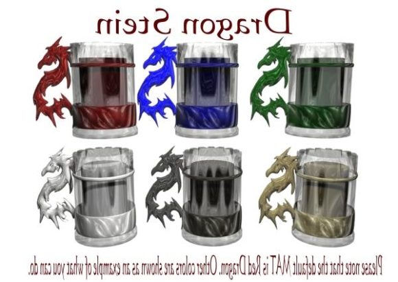 Drink Glass With Dragon Handle Shape