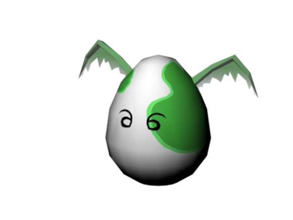 Cartoon Egg Wings Character