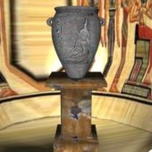 Egyptian Vase On Table