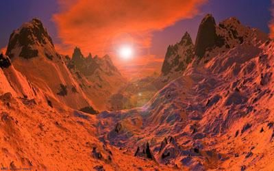 Mars Desert Scene