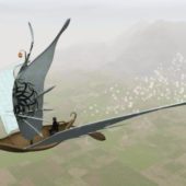 Wingship Cartoon Airship