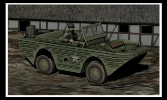 Ford Military Truck With Soldier Character