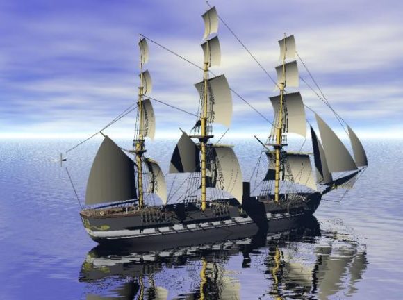 Medieval Galleon Ship