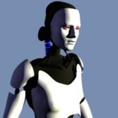 Girl Robot Character