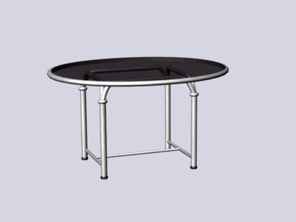 Coffee Table Round Shape Glass Top
