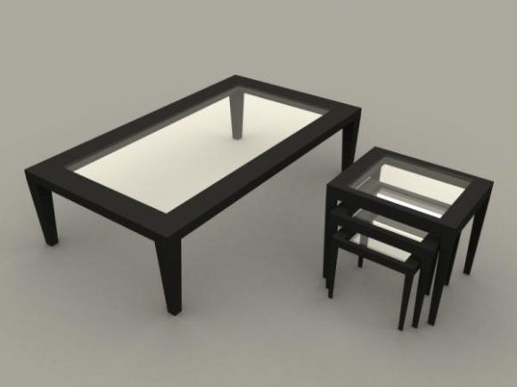 Glass Topped Coffee Table, Table 3D Model - .Carrara - 123Free3DModels