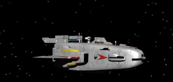 Futuristic Spaceship Space Tug