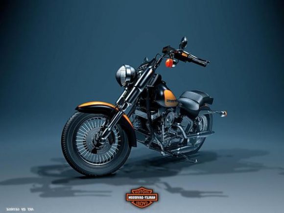 Realistic Harley Davidson Motorcycle