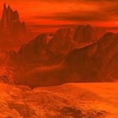 Lava Red Mountain Scene
