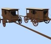 Medieval Wood Wagon Cart