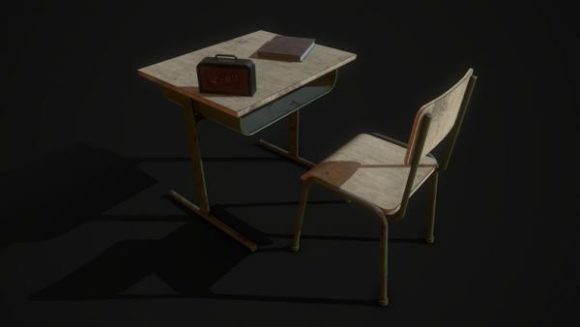School Table Chair Old Style