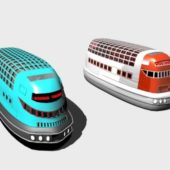 Hover Bus Futuristic Vehicle