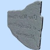 Ancient Garden Stone With Text