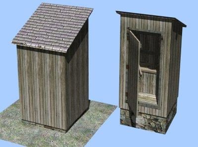 Small Wooden Toilet House