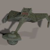 Klingon Futuristic Spacecraft Battle Cruiser