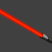 Red Lightsaber Scifi Weapon