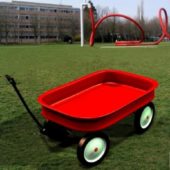 Red Garden Wagon Cart