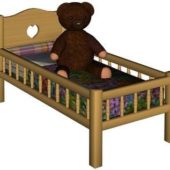 Crib Bed With Stuffed Toy