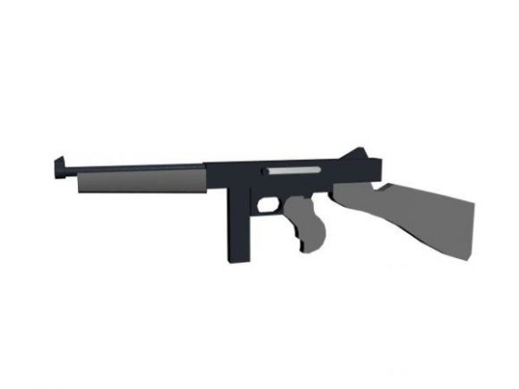 Military Gun M1a1 Thompson Smg