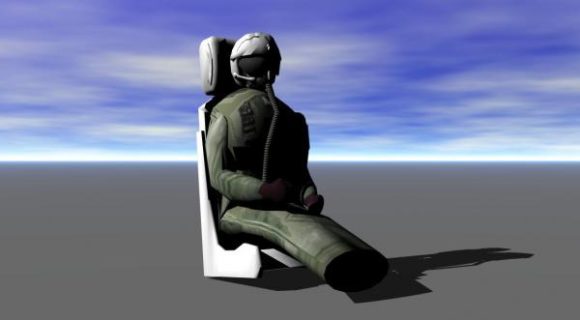 Jet Pilot On Chair