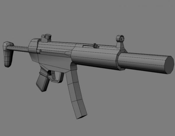 Silenced Machine Gun Mp5sd