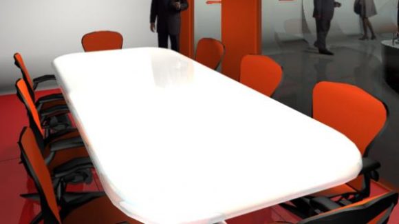 Meeting Table White Stone Top