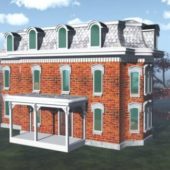 Vintage Townhouse Building Haunted Style