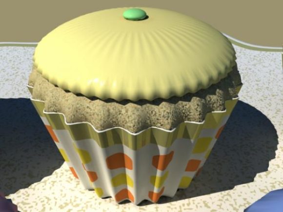 Realistic Cupcake Cake Food