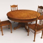 Oak Wood Table Chairs