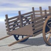 Old Wooden Wheel Cart